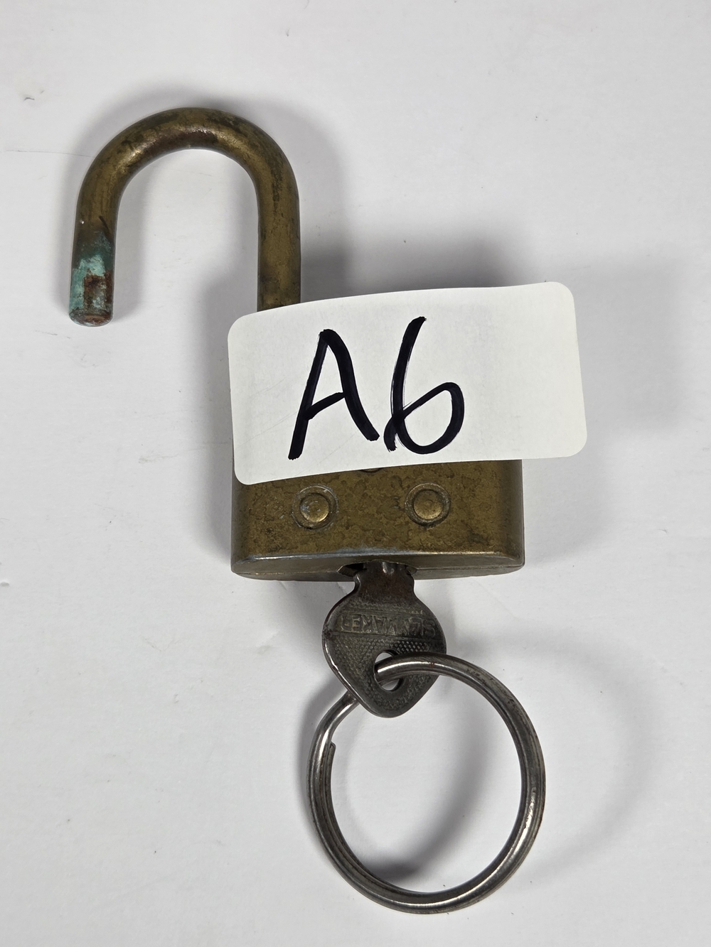 Slaymaker Brass Rustless Padlock with Key - Picture 5 of 5
